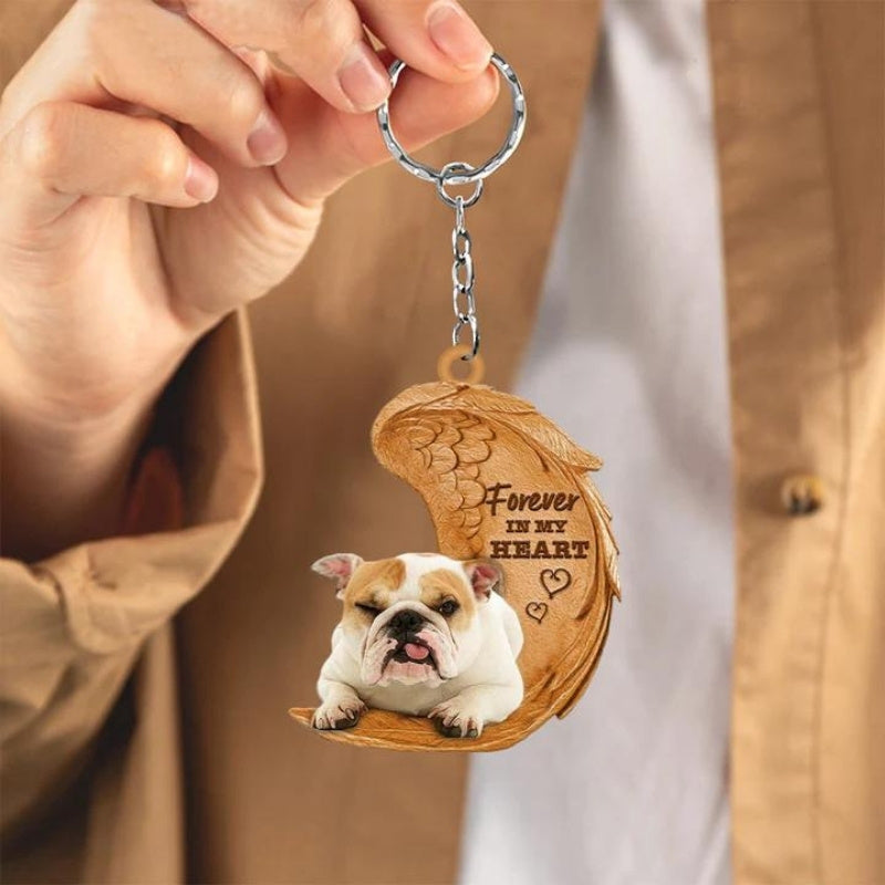 Bulldog Forever In My Heart Acrylic Keychain FK065-Jolura