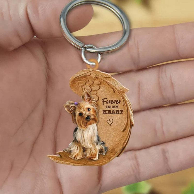 Yorkshire Terrier Forever In My Heart Acrylic Keychain FK066-Jolura
