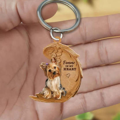 Yorkshire Terrier Forever In My Heart Acrylic Keychain FK066-Jolura