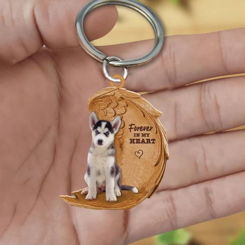 Siberian Husky Forever In My Heart Acrylic Keychain FK067-Jolura