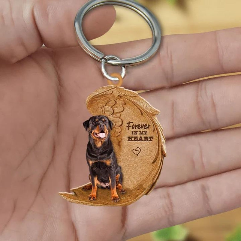 Rottweiler Forever In My Heart Acrylic Keychain FK069-Jolura
