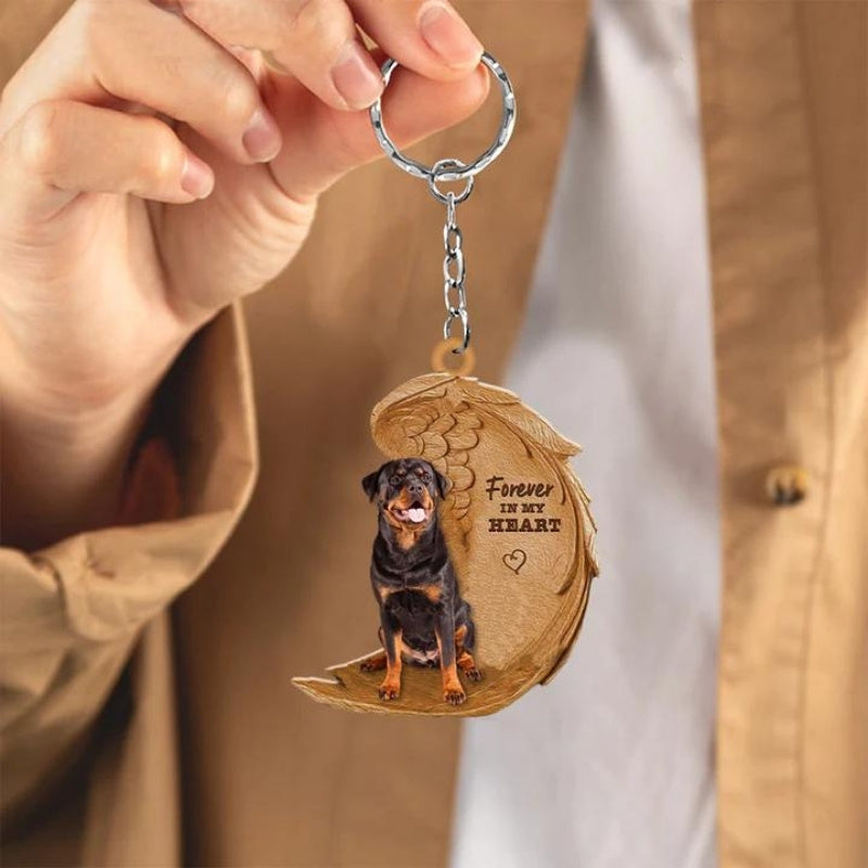Rottweiler Forever In My Heart Acrylic Keychain FK069-Jolura
