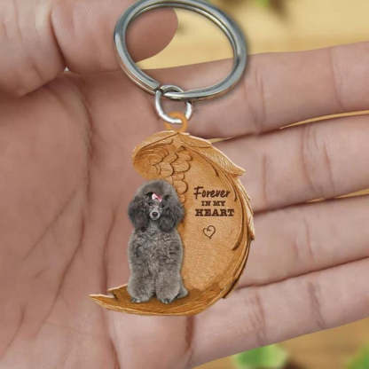 Poodle Forever In My Heart Acrylic Keychain FK070-Jolura