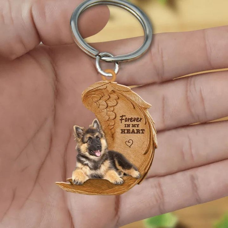 German Shepherd Forever In My Heart Acrylic Keychain FK073-Jolura
