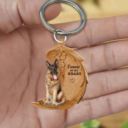 German shepherd Forever In My Heart Acrylic Keychain FK074-Jolura