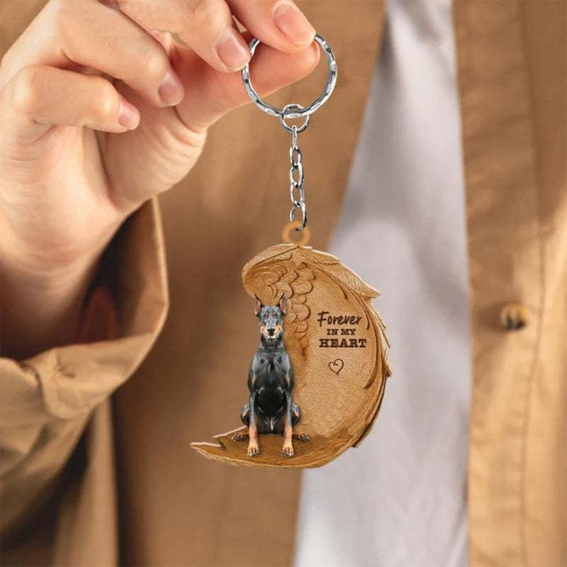Doberman Forever In My Heart Acrylic Keychain FK076-Jolura