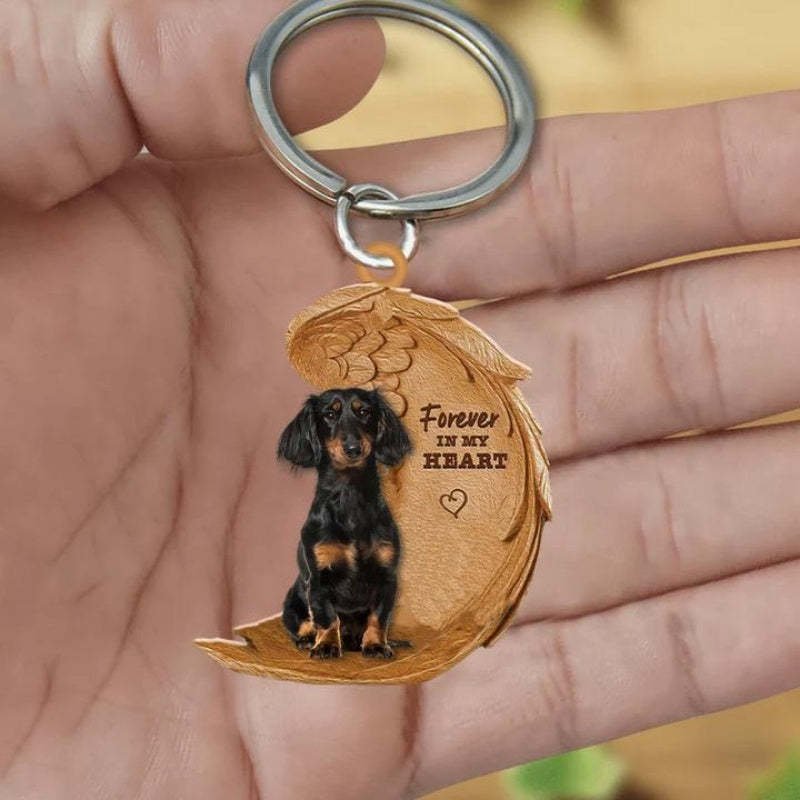 Dachshund Forever In My Heart Acrylic Keychain FK077-Jolura