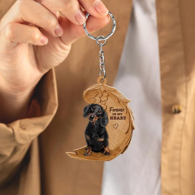 Dachshund Forever In My Heart Acrylic Keychain FK078-Jolura