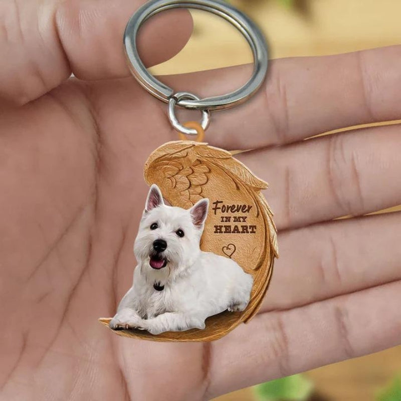 West Highland White Terrier Forever In My Heart Acrylic Keychain FK083-Jolura