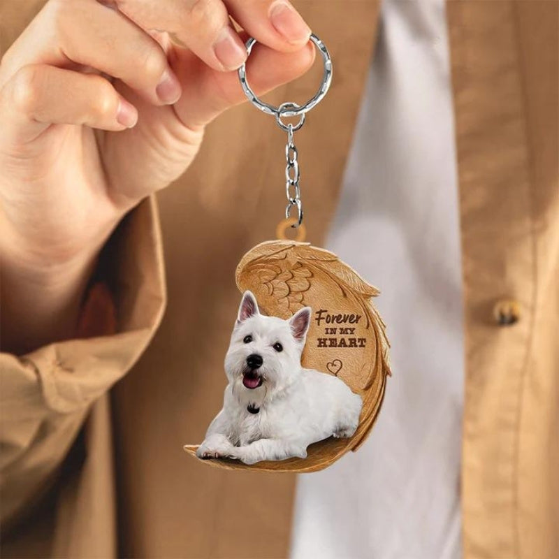 West Highland White Terrier Forever In My Heart Acrylic Keychain FK083-Jolura