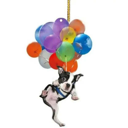 Boston Terrier Fly With Bubbles Car Hanging Ornament BC001-Jolura