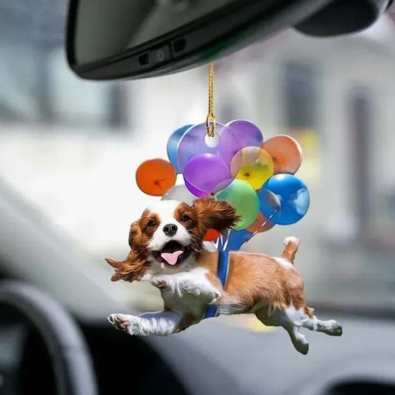 Cavalier King Charles Spaniel Fly With Bubbles Car Hanging Ornament BC004-Jolura