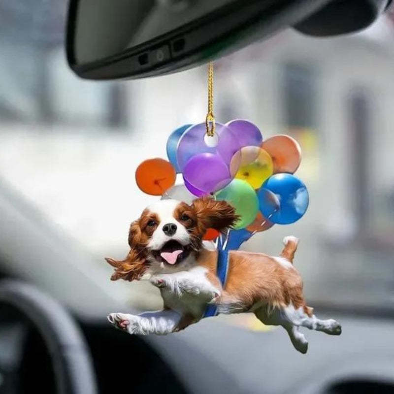 Cavalier King Charles Spaniel Fly With Bubbles Car Hanging Ornament BC004-Jolura