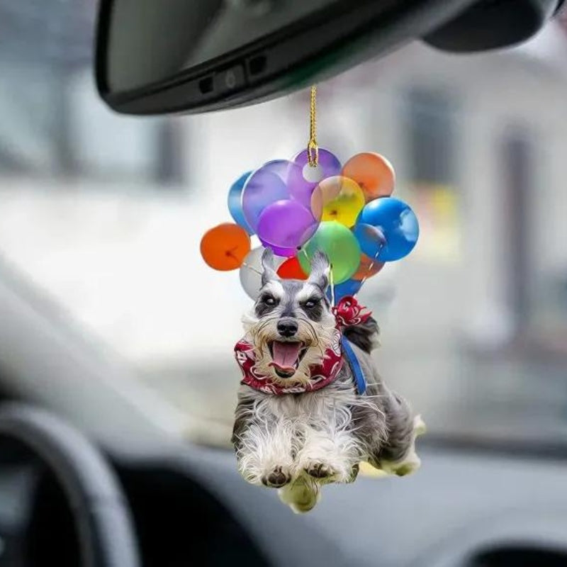 Schnauzer Fly With Bubbles Car Hanging Ornament BC005-Jolura
