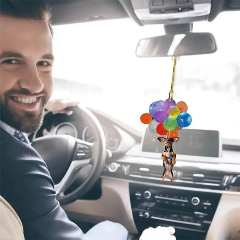 Dachshund Fly With Bubbles Car Hanging Ornament BC009-Jolura