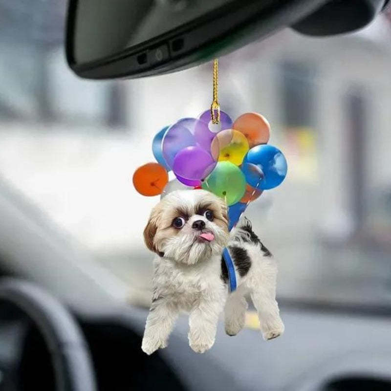 Shih Tzu Fly With Bubbles Car Hanging Ornament BC012-Jolura