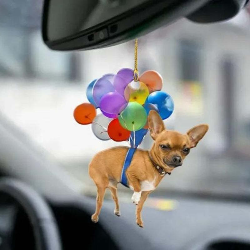 Chihuahua Fly With Bubbles Car Hanging Ornament BC014-Jolura
