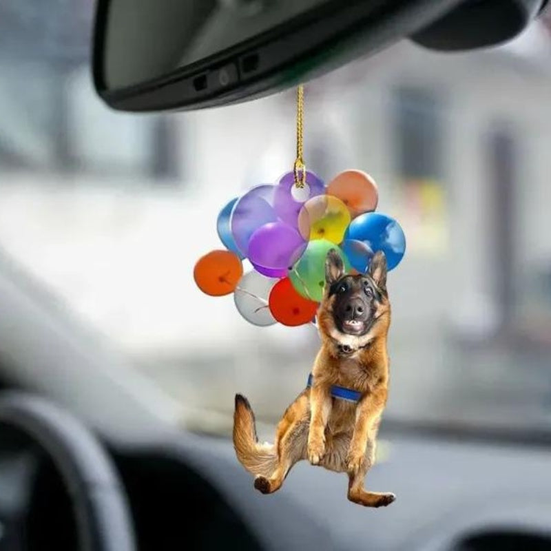 German Shepherd Fly With Bubbles Car Hanging Ornament BC016-Jolura