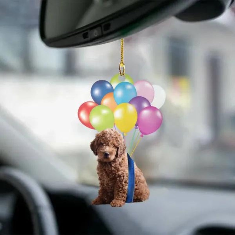 Golden Doodle Fly With Bubbles Car Hanging Ornament BC020-Jolura