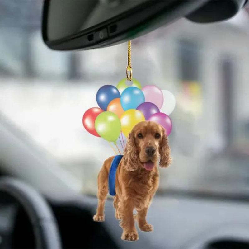 Cocker Spaniel Fly With Bubbles Car Hanging Ornament BC030-Jolura