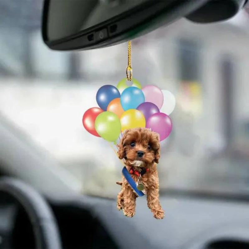 Cavapoo Fly With Bubbles Car Hanging Ornament BC031-Jolura