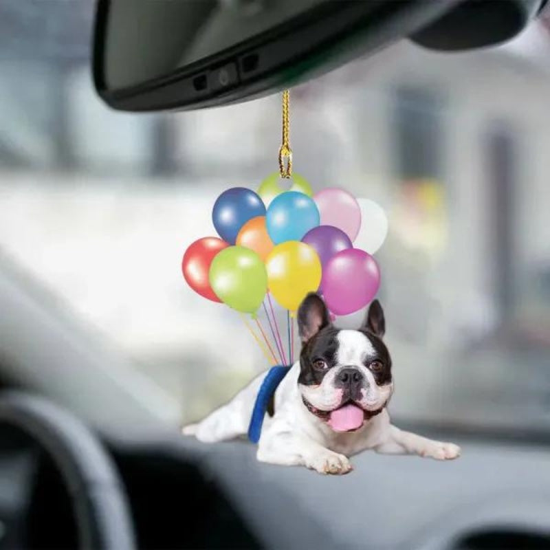 French Bulldog Fly With Bubbles Car Hanging Ornament BC032-Jolura