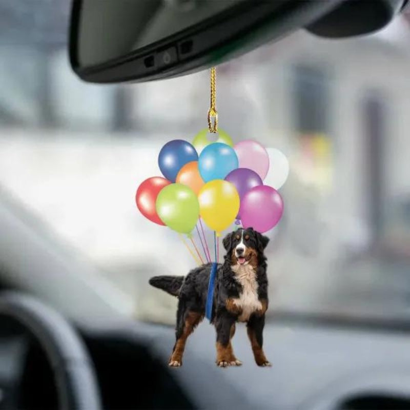 Bernese Moutain Fly With Bubbles Car Hanging Ornament BC038-Jolura