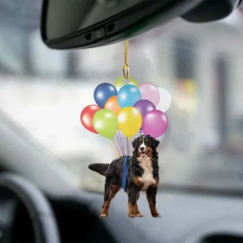 Bernese Moutain Fly With Bubbles Car Hanging Ornament BC038-Jolura
