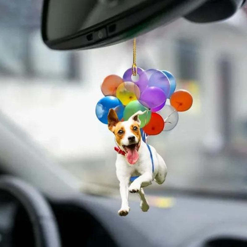 Jack Russell Terrier Fly With Bubbles Car Hanging Ornament BC039-Jolura