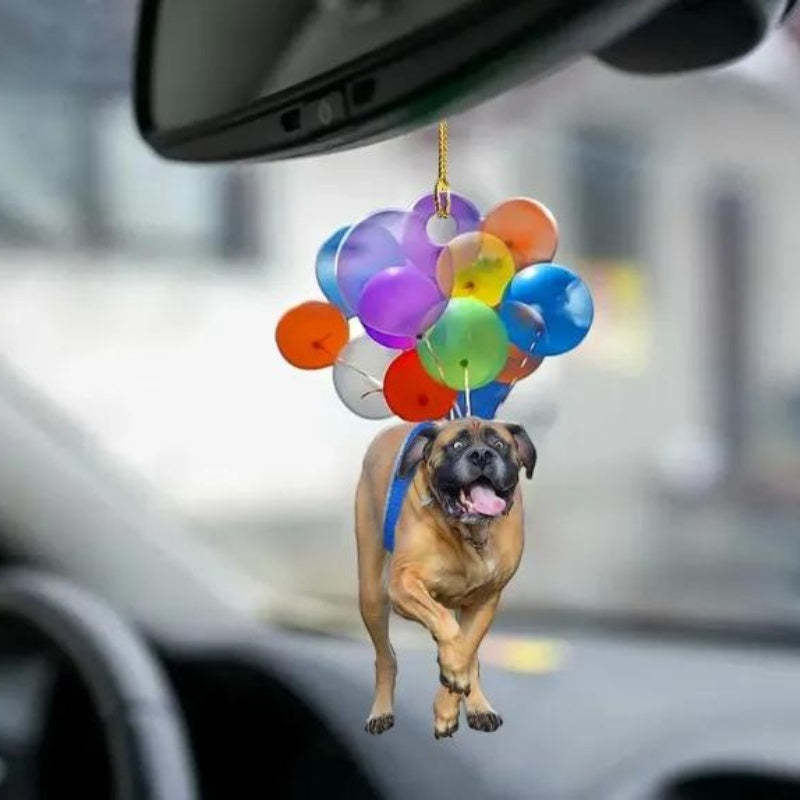 English Mastiff Fly With Bubbles Car Hanging Ornament BC040-Jolura
