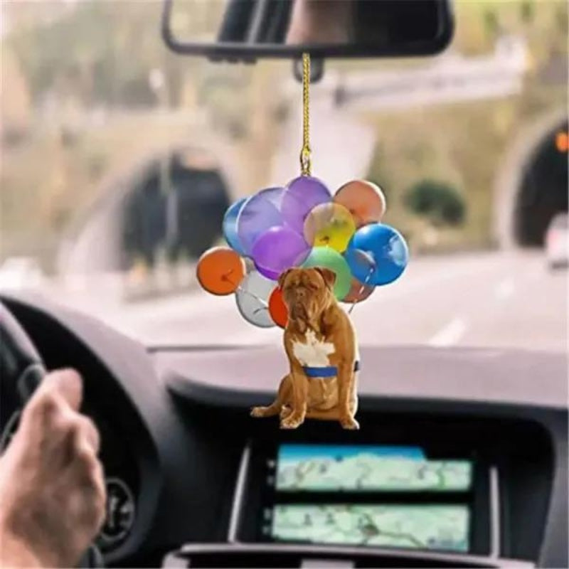 Dogue De Bordeaux Dog Fly With Bubbles Car Hanging Ornament BC044-Jolura