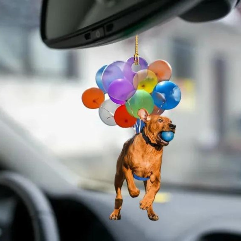 Rhodesian Ridgeback Fly With Bubbles Car Hanging Ornament BC047-Jolura