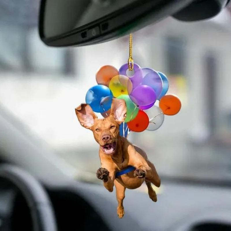 Vizsla Fly With Bubbles Car Hanging Ornament BC048-Jolura