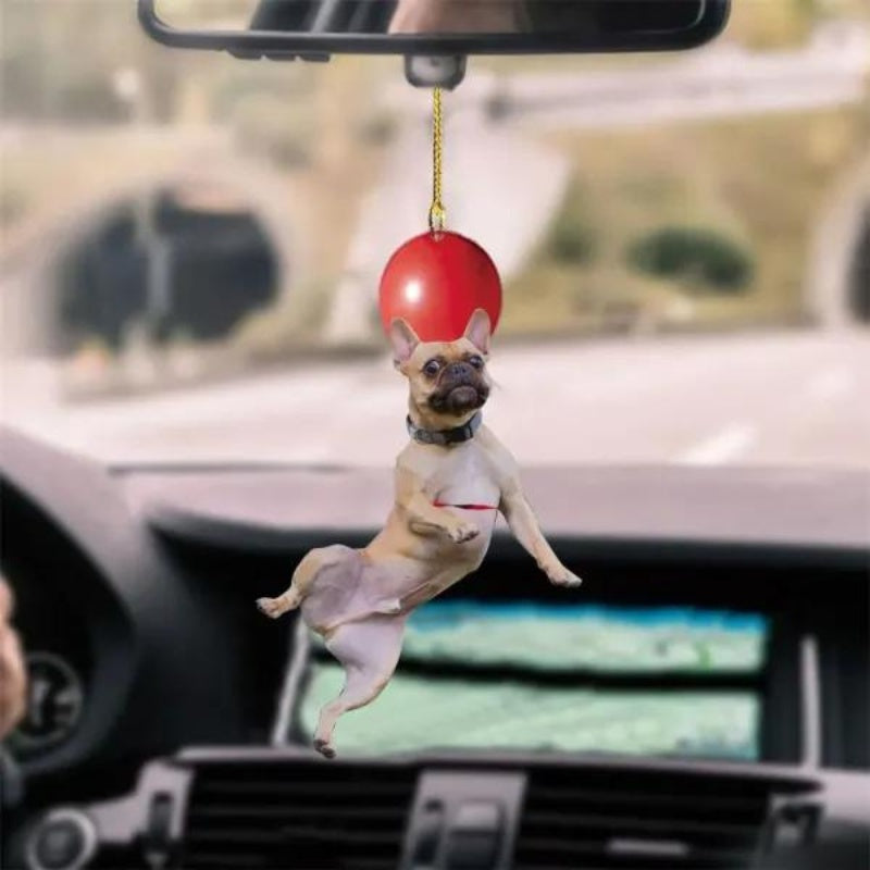 French Bulldog Fly With Bubbles Car Hanging Ornament BC049-Jolura