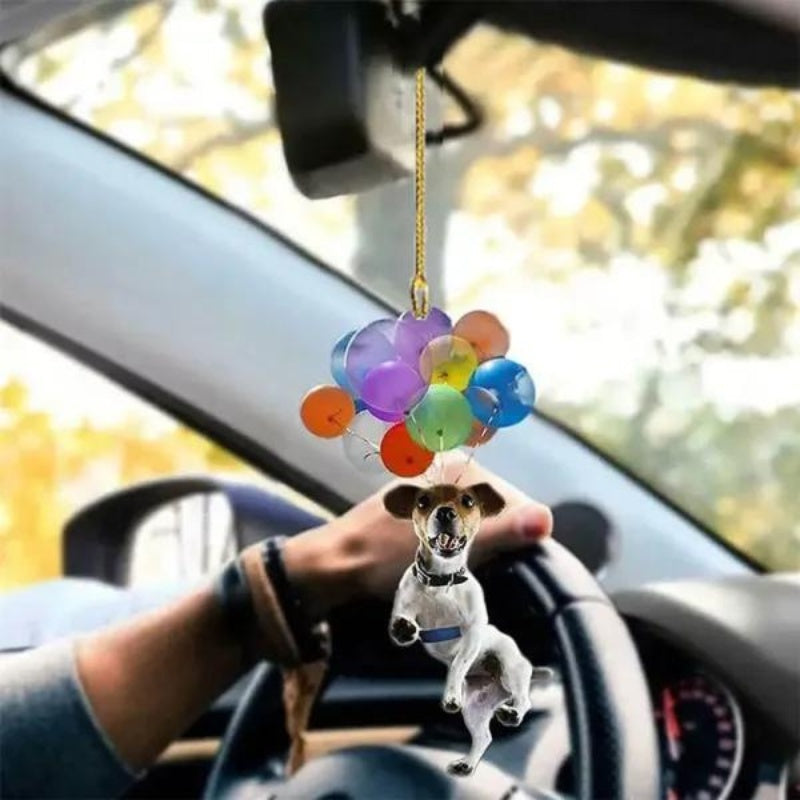 Jack Russell Terrier Fly With Bubbles Car Hanging Ornament BC051-Jolura