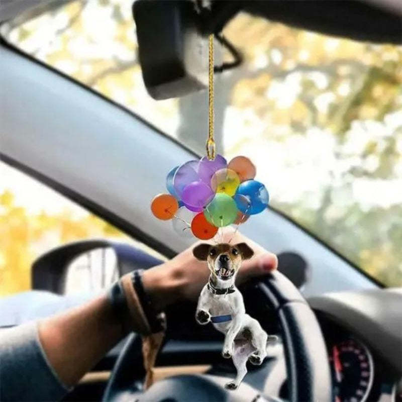 Jack Russell Terrier Fly With Bubbles Car Hanging Ornament BC051-Jolura
