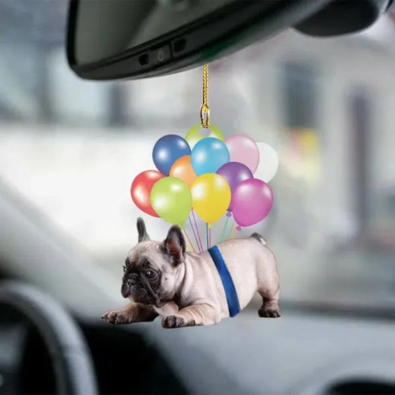 French Bulldog Fly With Bubbles Car Hanging Ornament BC056-Jolura