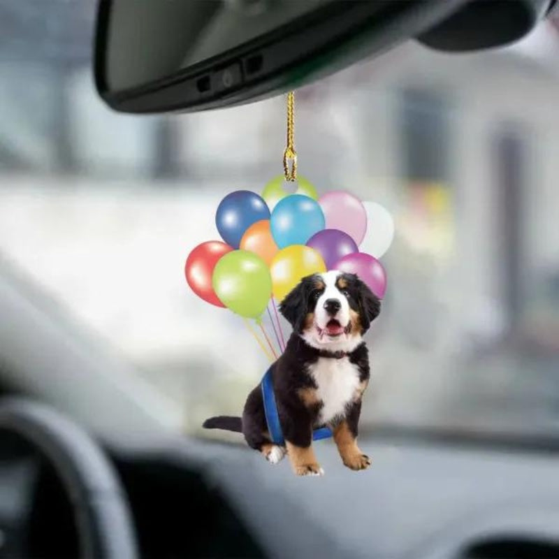 Bernese Moutain Fly With Bubbles Car Hanging Ornament BC060-Jolura