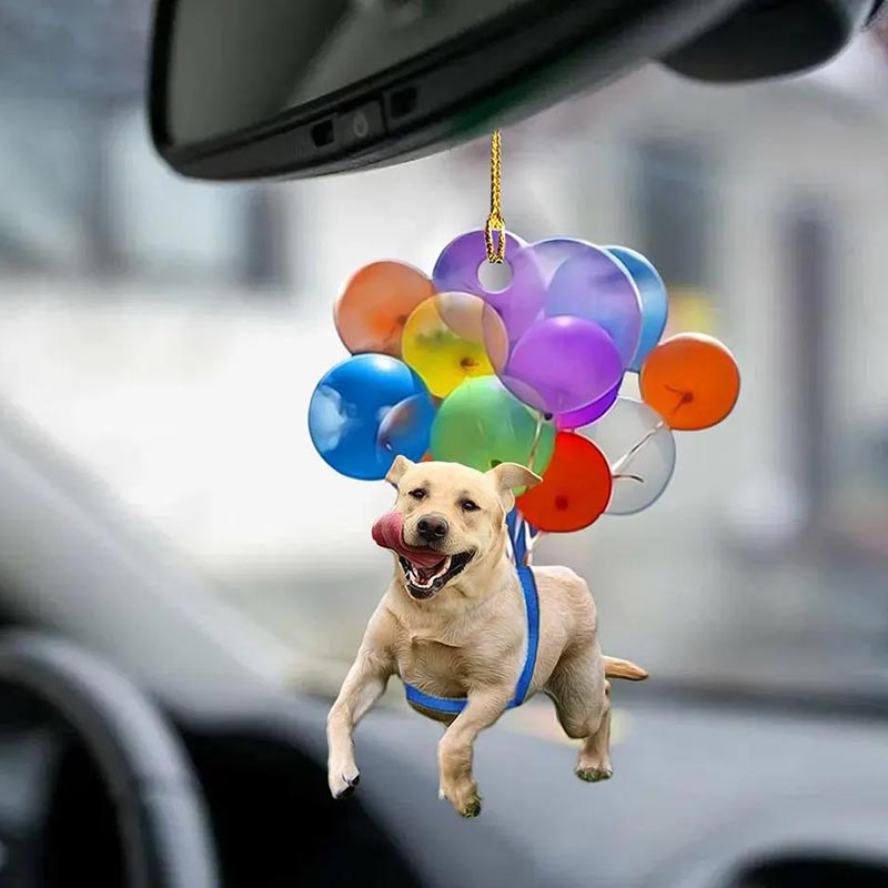 Labrador Retriever Dog Fly With Bubbles Car Hanging Ornament BC061-Jolura