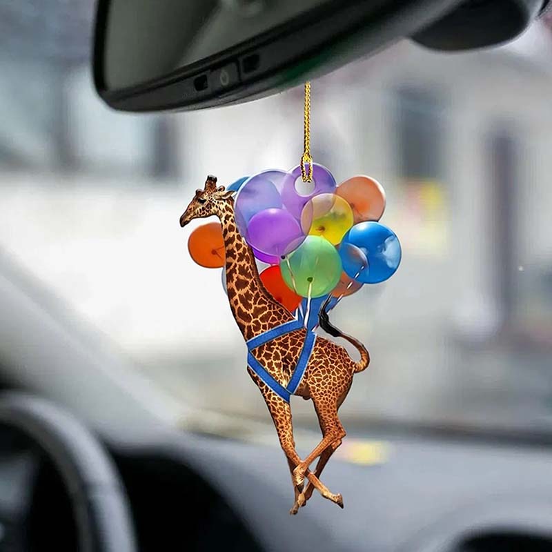Giraffe Fly With Bubbles Car Hanging Ornament BC066-Jolura