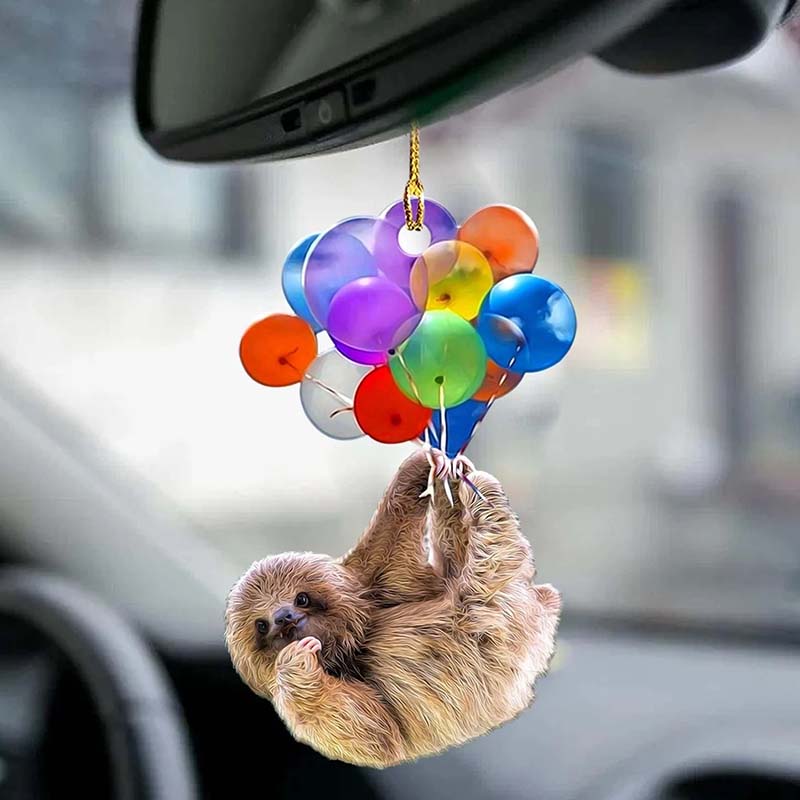 Sloth Fly With Bubbles Car Hanging Ornament BC072-Jolura
