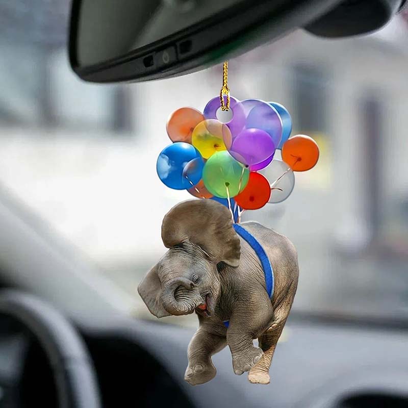 Elephant Fly With Bubbles Car Hanging Ornament BC076-Jolura