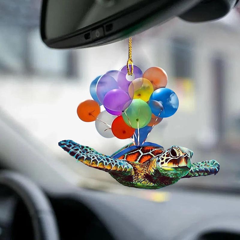 Turtle Fly With Bubbles Car Hanging Ornament BC079-Jolura