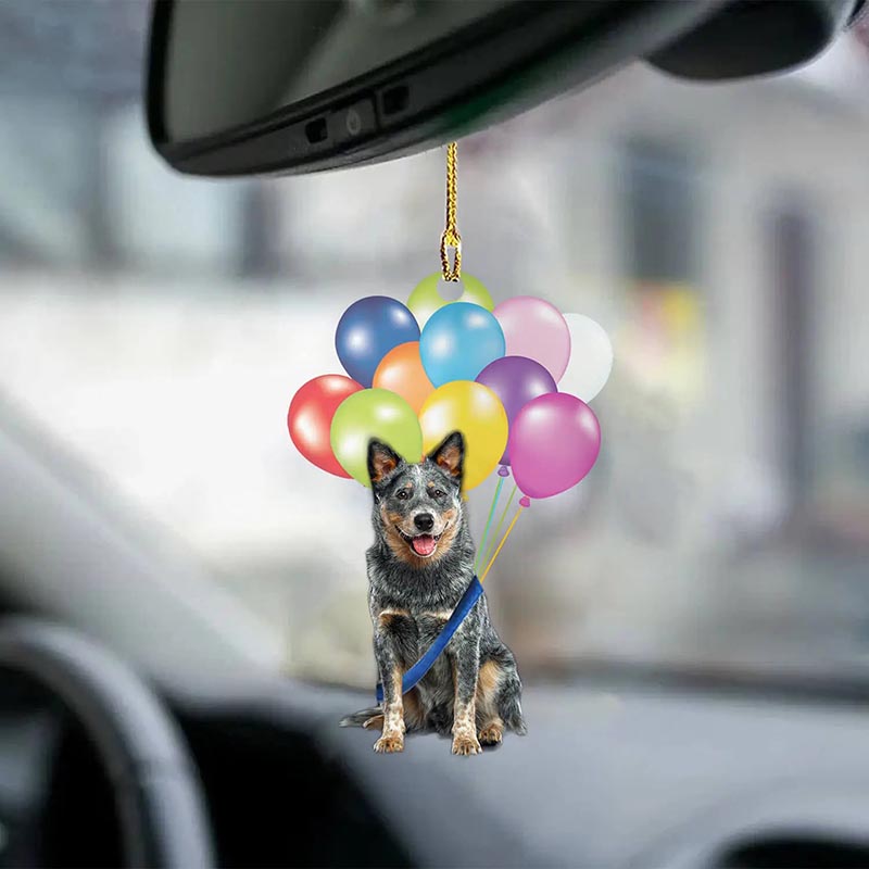 Australian Cattle Dog Fly With Bubbles Car Hanging Ornament BC086-Jolura