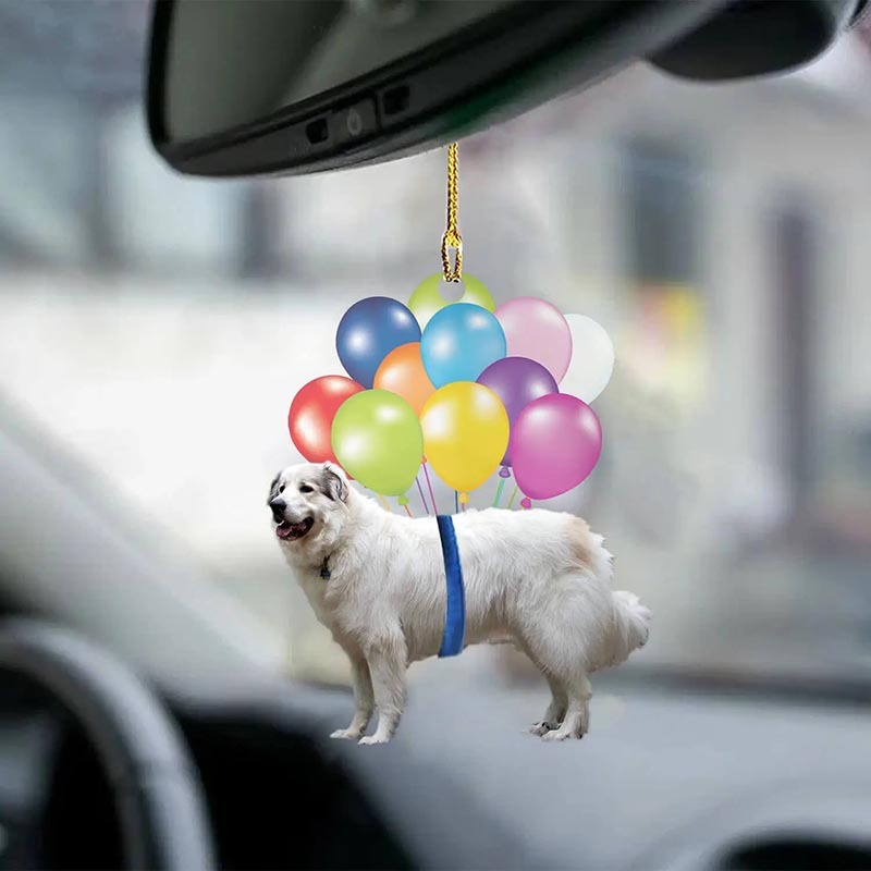 Great Pyrenees Fly With Bubbles Car Hanging Ornament BC087-Jolura