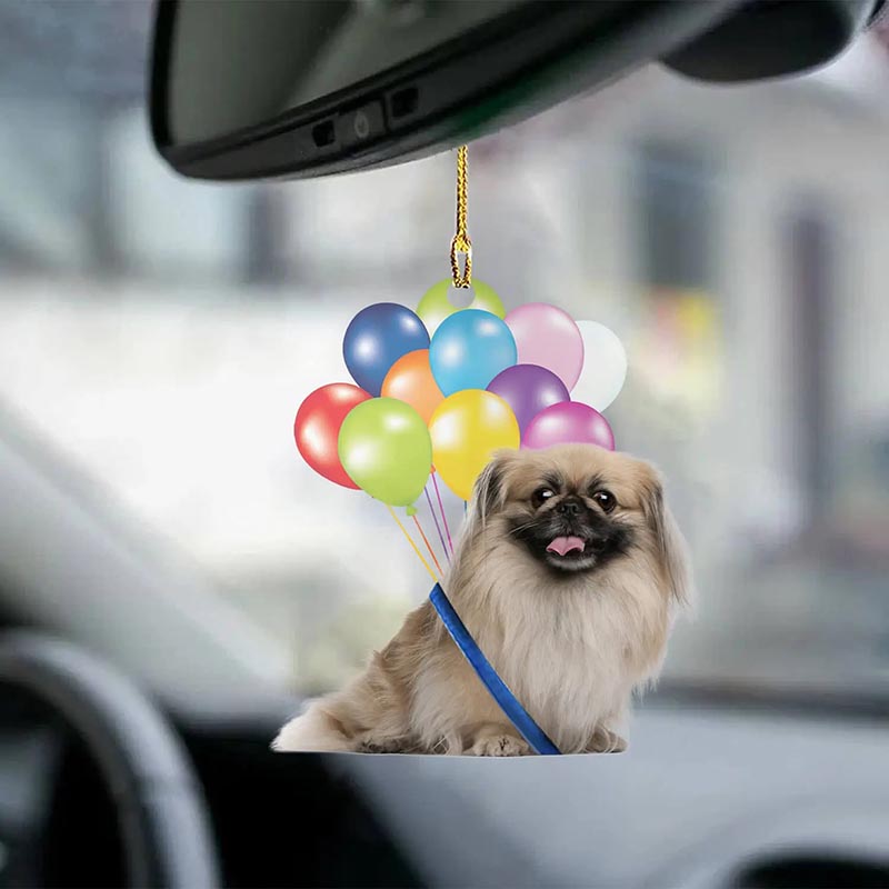 Pekingese Dog Fly With Bubbles Car Hanging Ornament BC088-Jolura