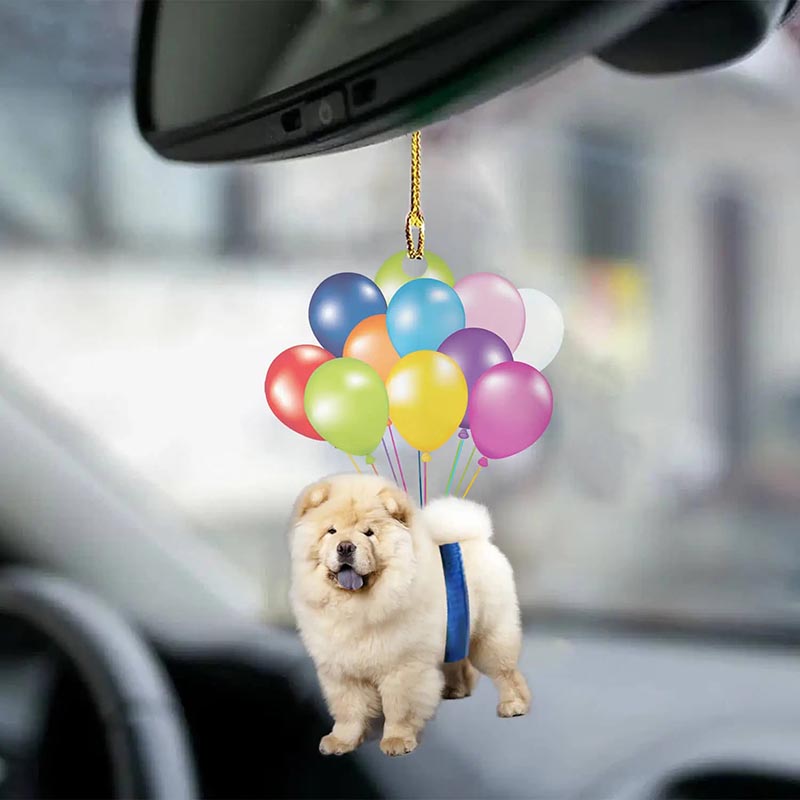 Chow Chow Dog Fly With Bubbles Car Hanging Ornament BC091-Jolura