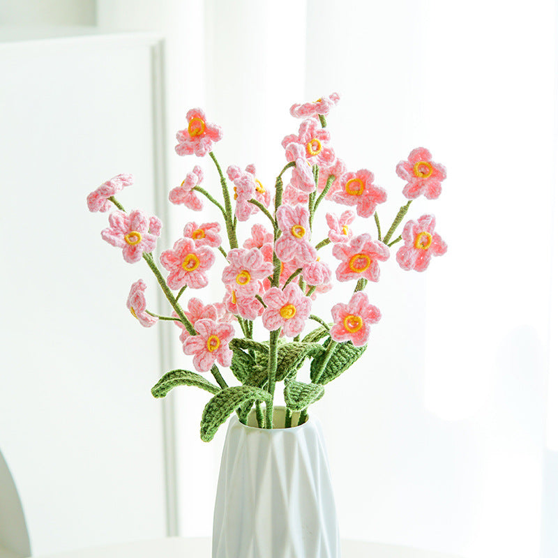 Handmade Knitted Décor Gift - Myosotis - Pink-Jolura
