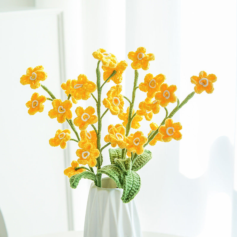Handmade Knitted Décor Gift - Myosotis - Yellow-Jolura