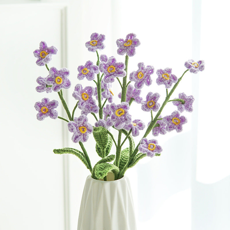 Handmade Knitted Décor Gift - Myosotis - Purple-Jolura